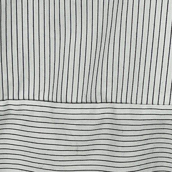 & Other Stories Gray & White Mini Stripe Cotton V-Neck Kimono Sleeve Top… - Picture 8 of 13